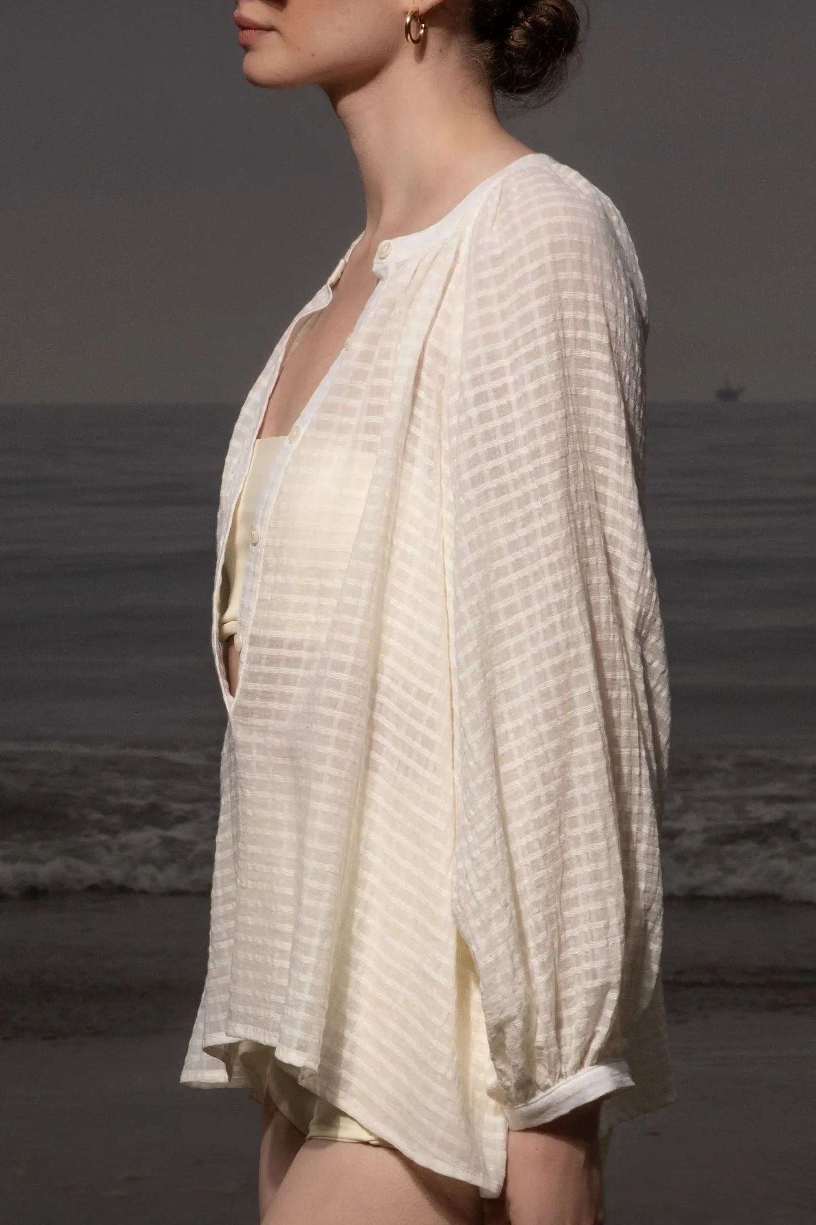 Pia Blouse - Cream - Image 6