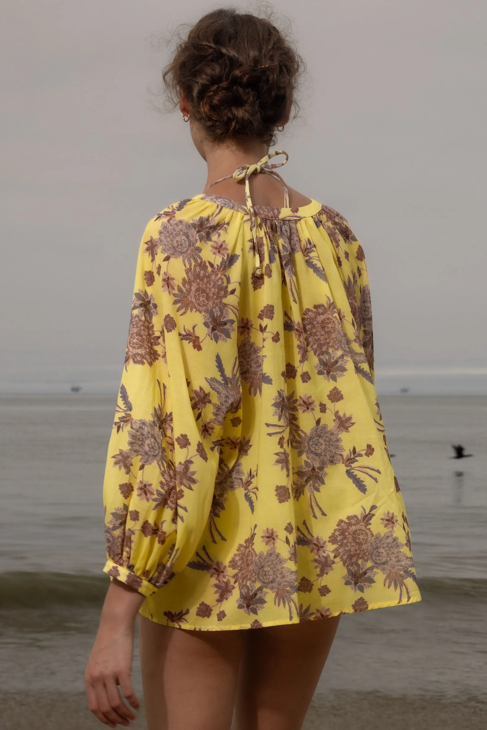 Pia Blouse - Yellow Batik - Image 3