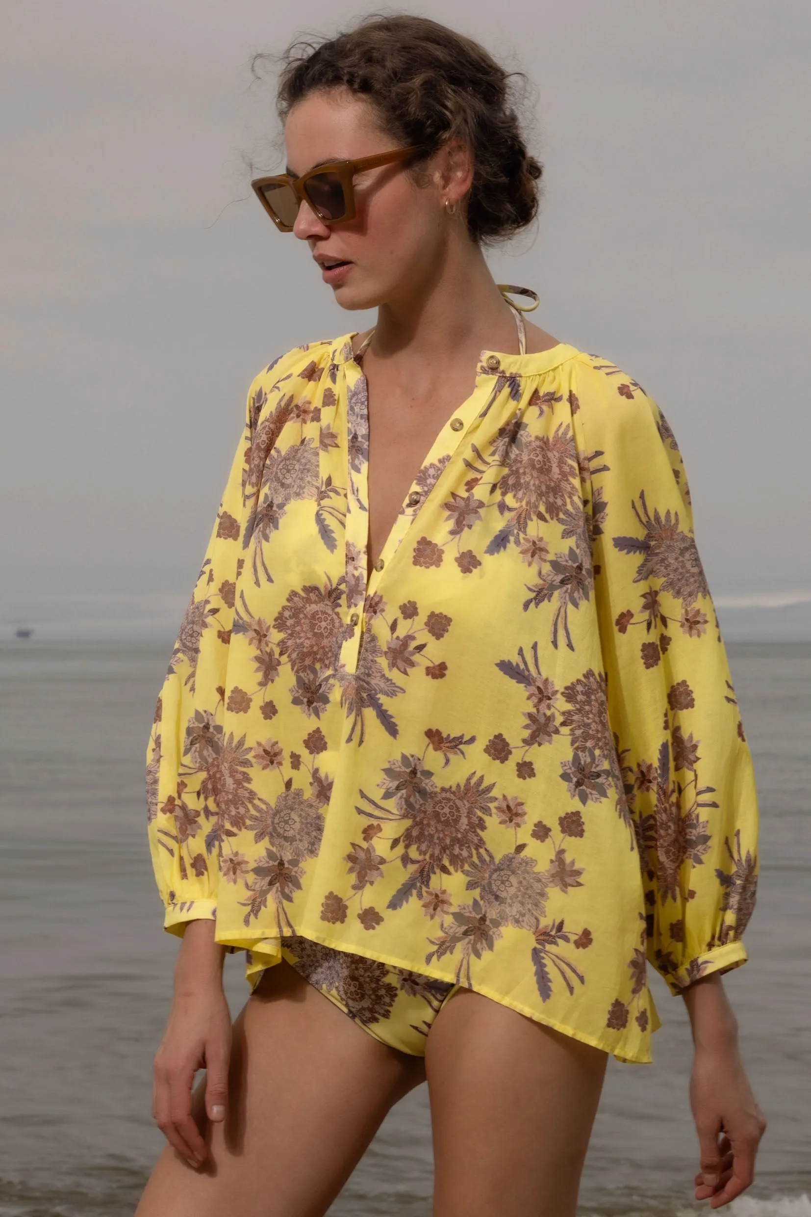 Pia Blouse - Yellow Batik - Image 6
