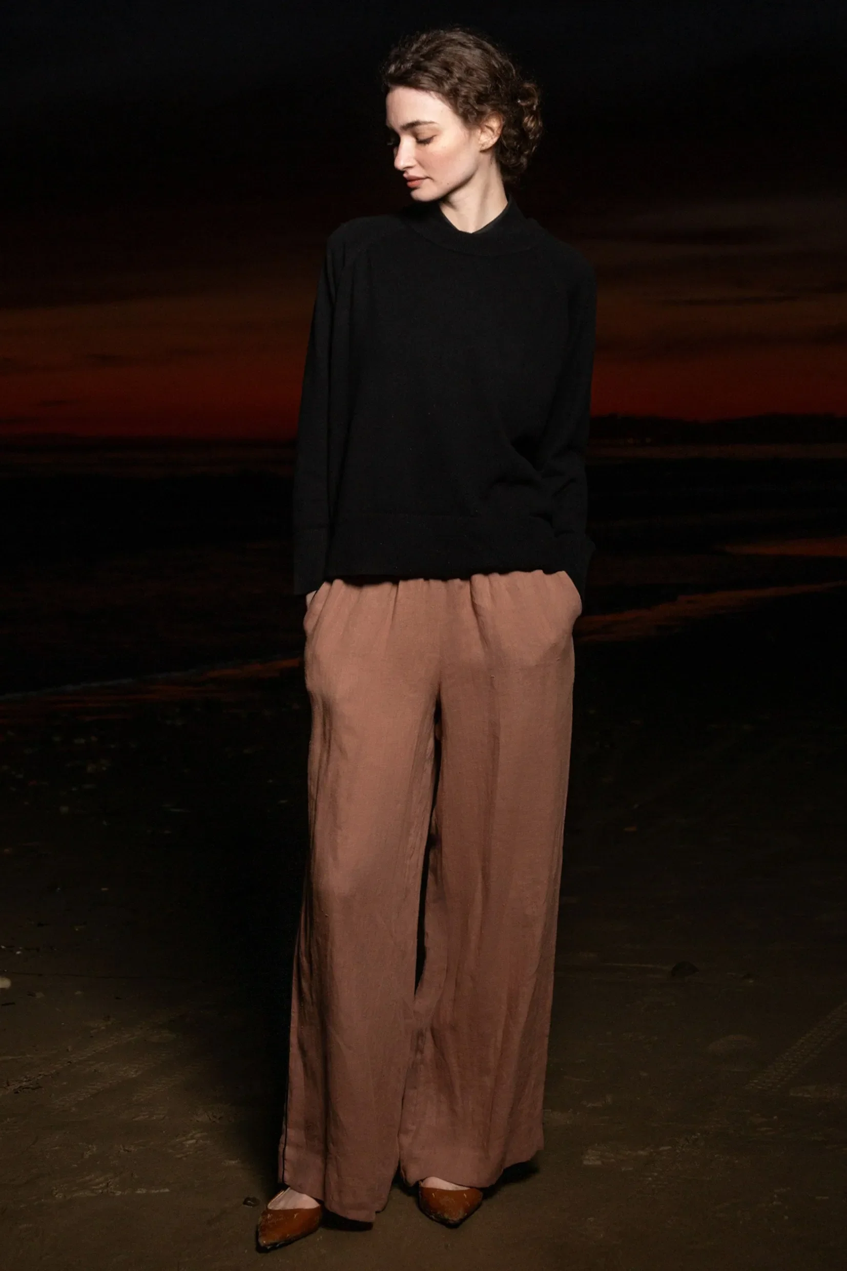Sahara Pant - Sable Tissue Linen - Image 3