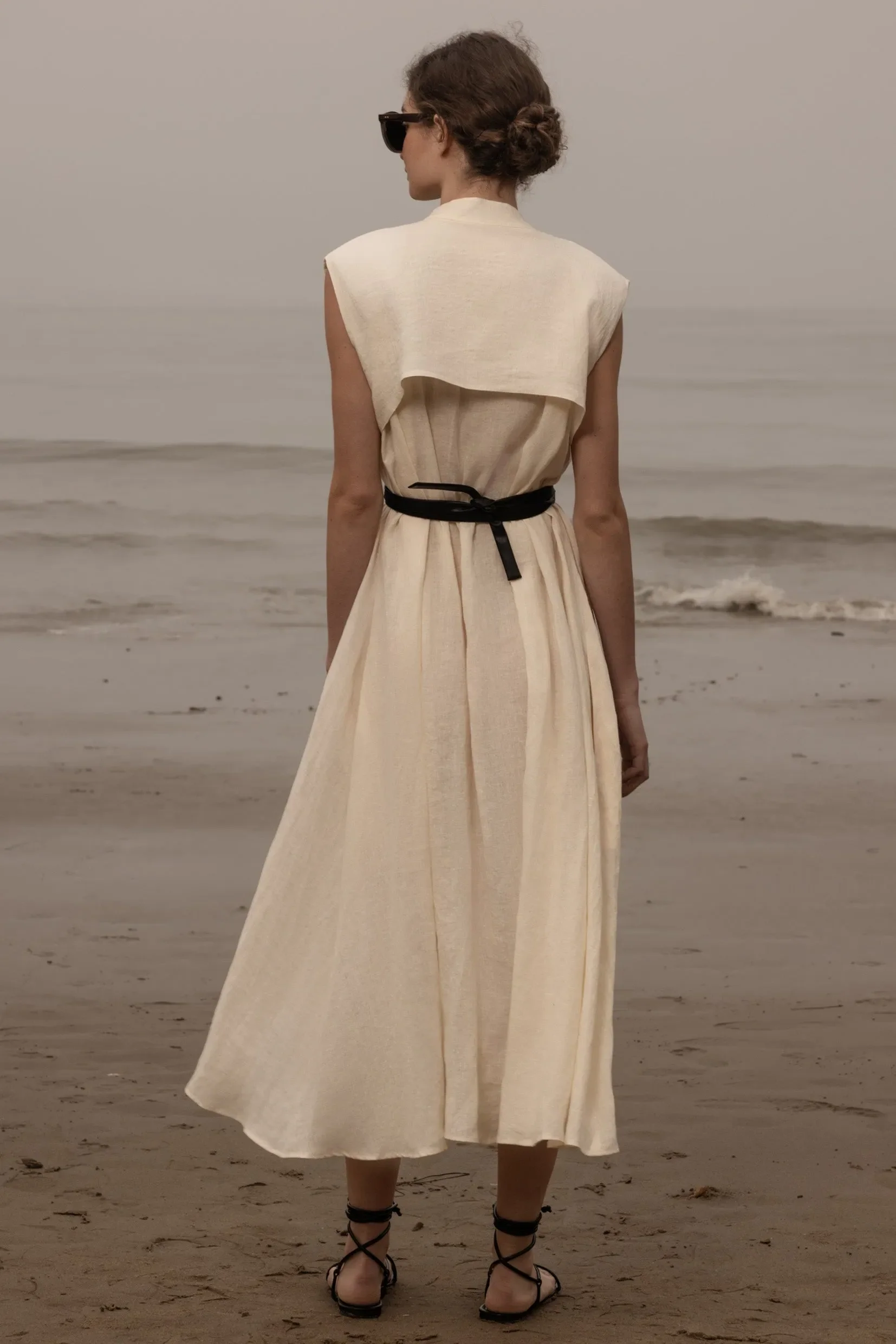 Sespe Dress - Ivory Tissue Linen - Image 12