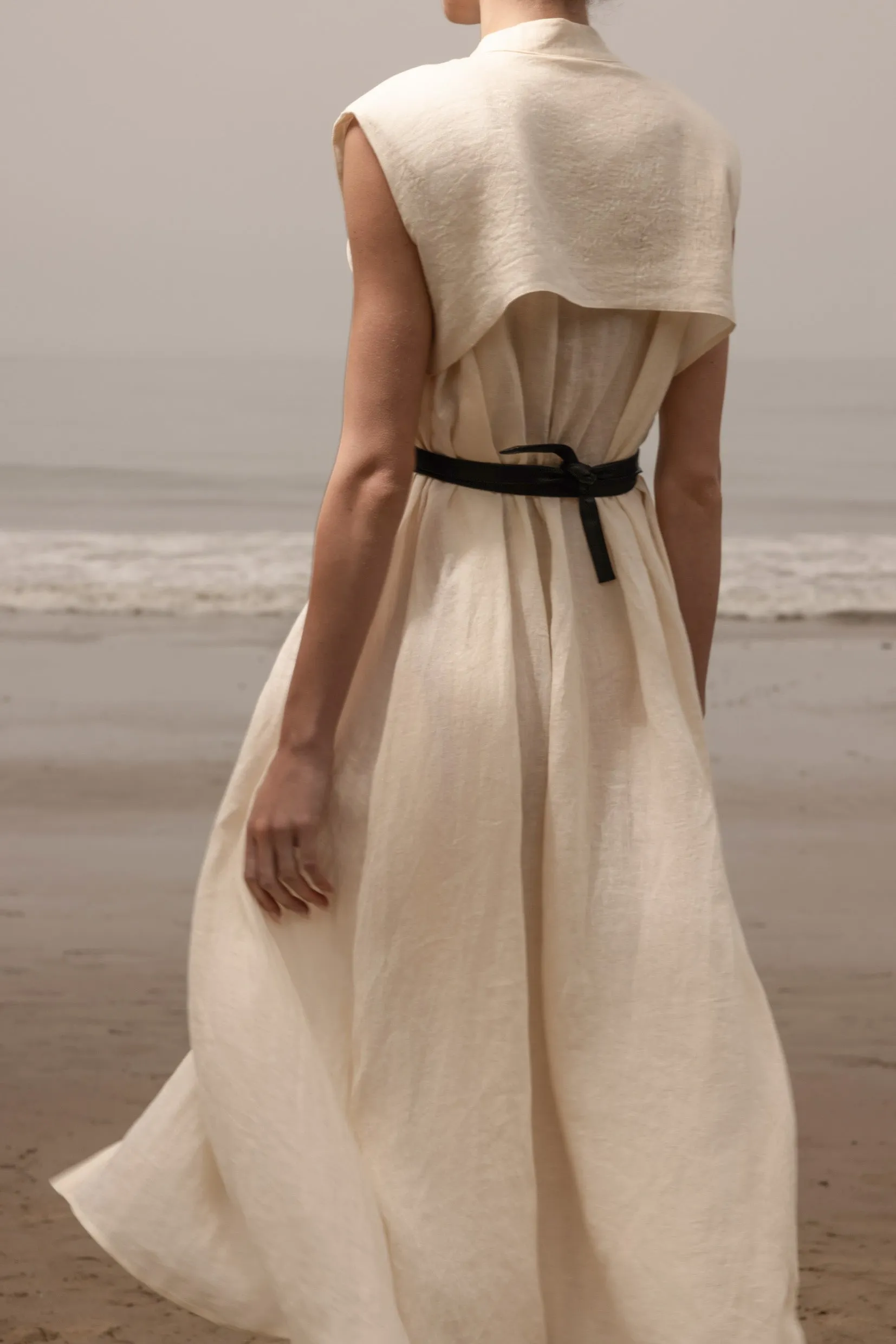Sespe Dress - Ivory Tissue Linen - Image 13