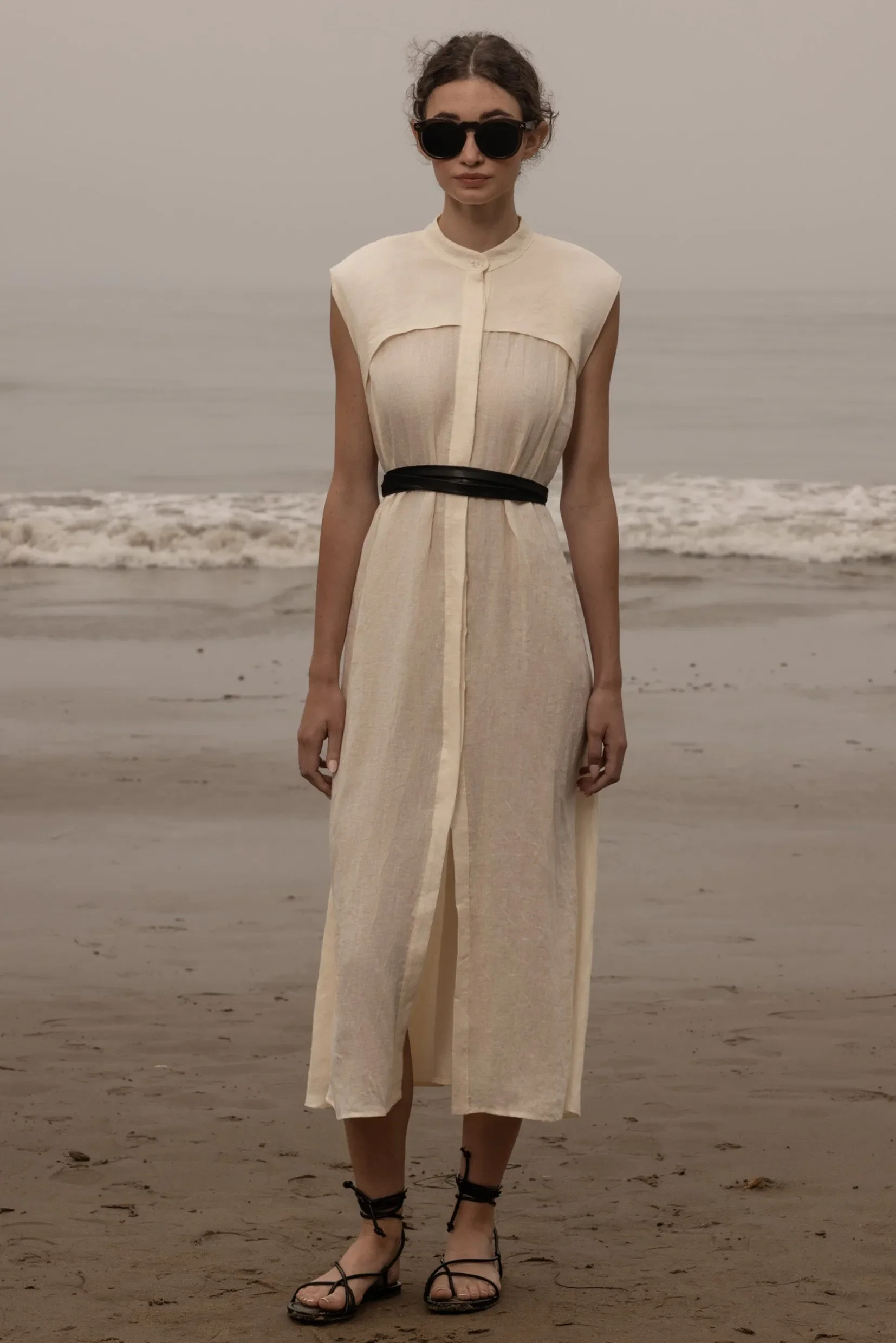 Sespe Dress - Ivory Tissue Linen - Image 14