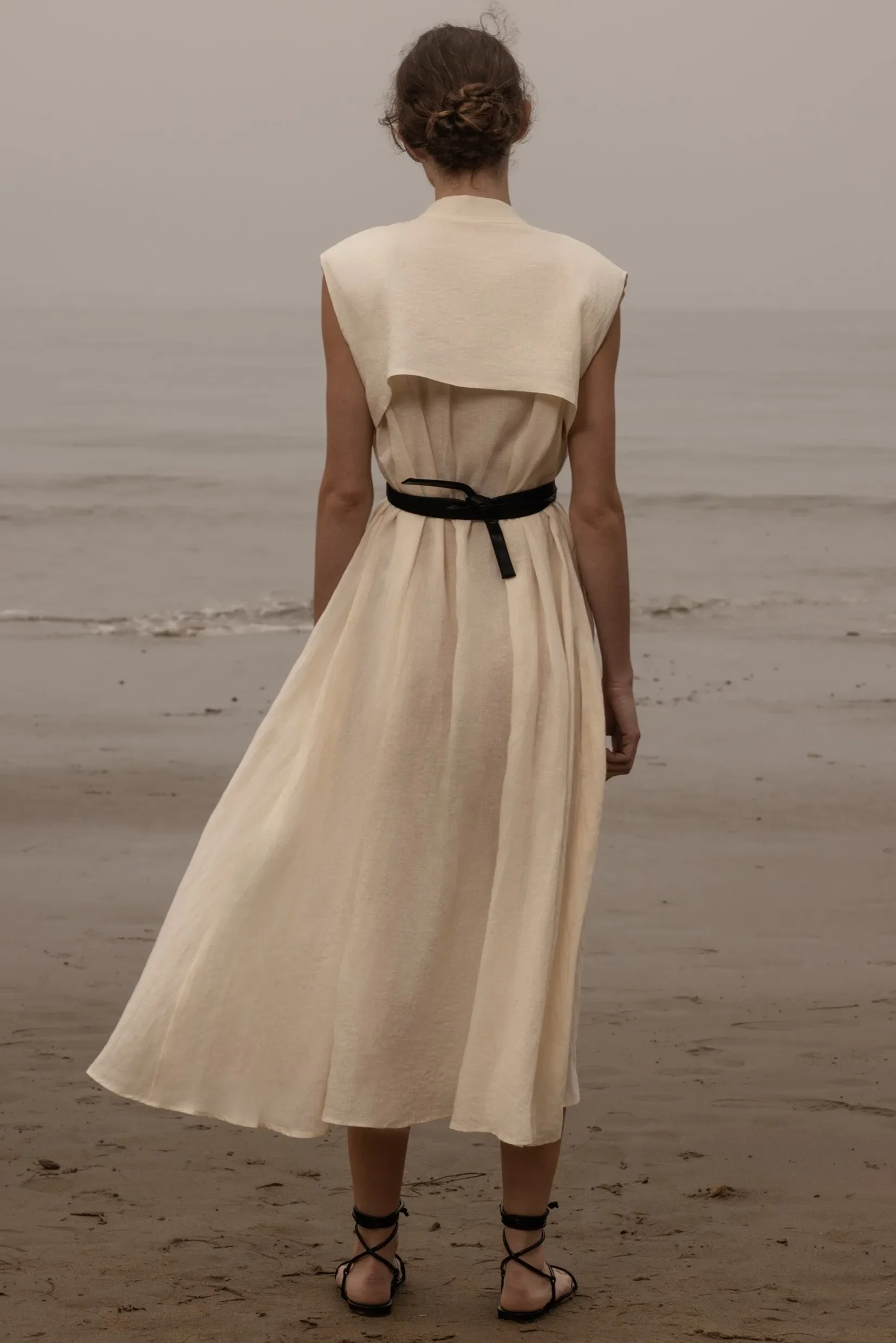 Sespe Dress - Ivory Tissue Linen - Image 5