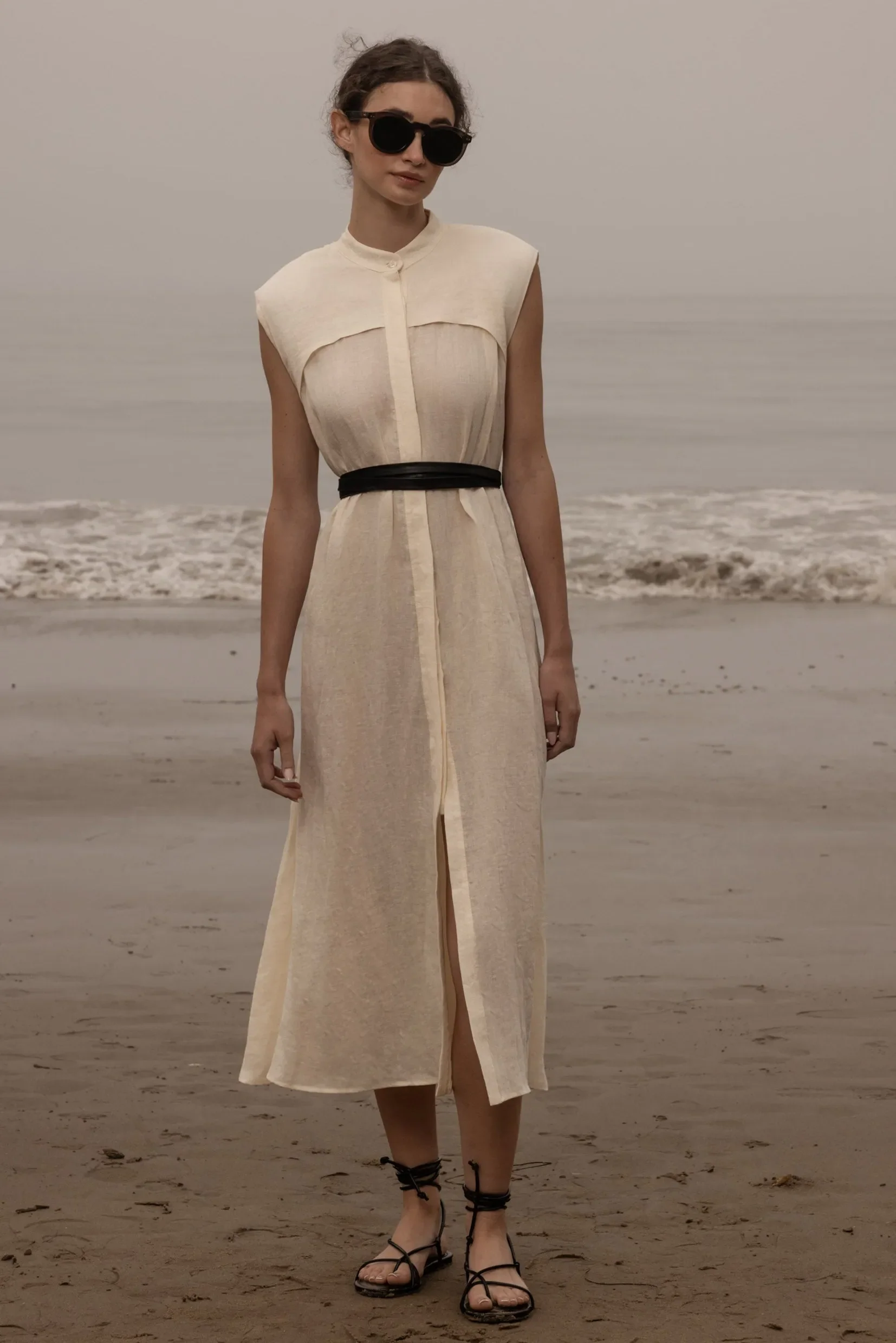 Sespe Dress - Ivory Tissue Linen - Image 7