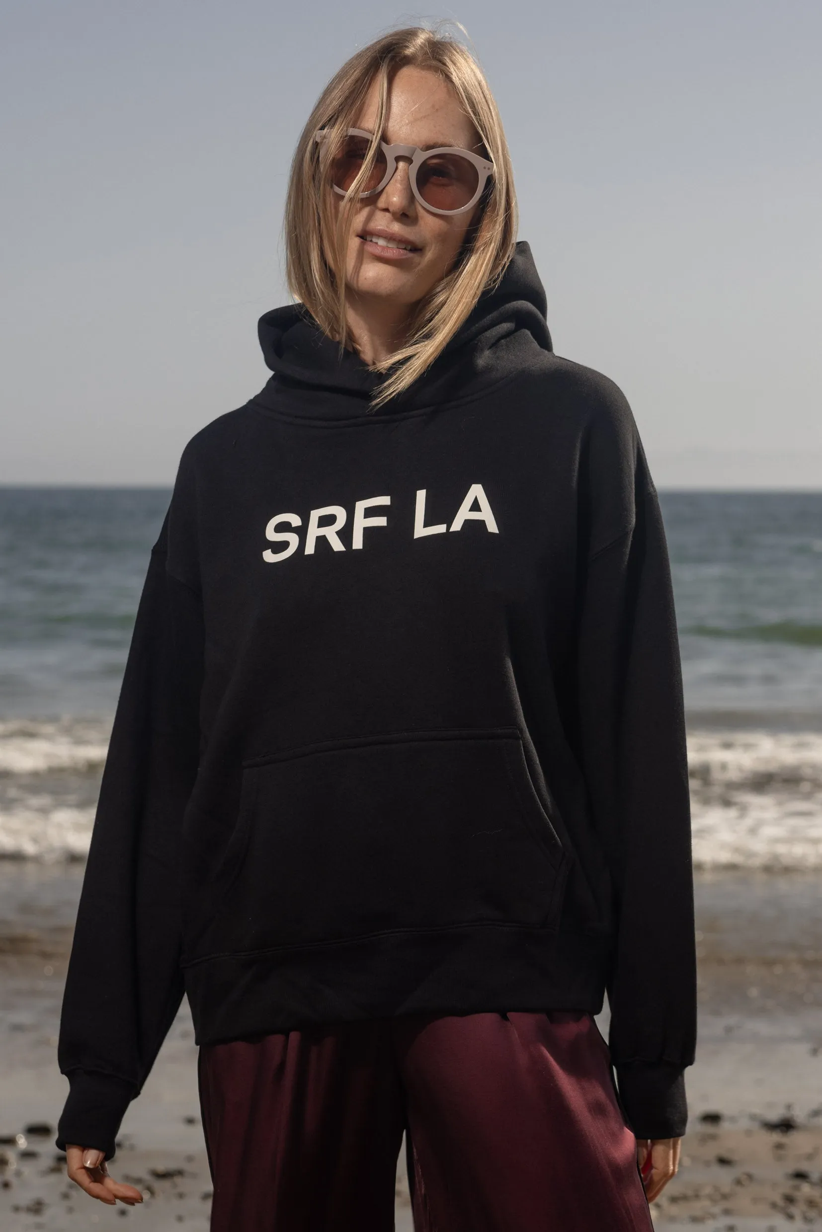 SRF LA Classic Hoodie - Ivory on Black - Image 7