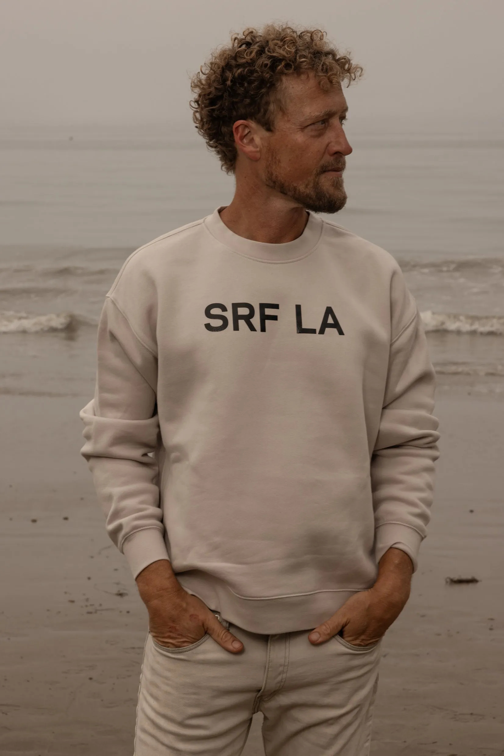 SRF LA Unisex Crewneck - Black on Cream - Image 5