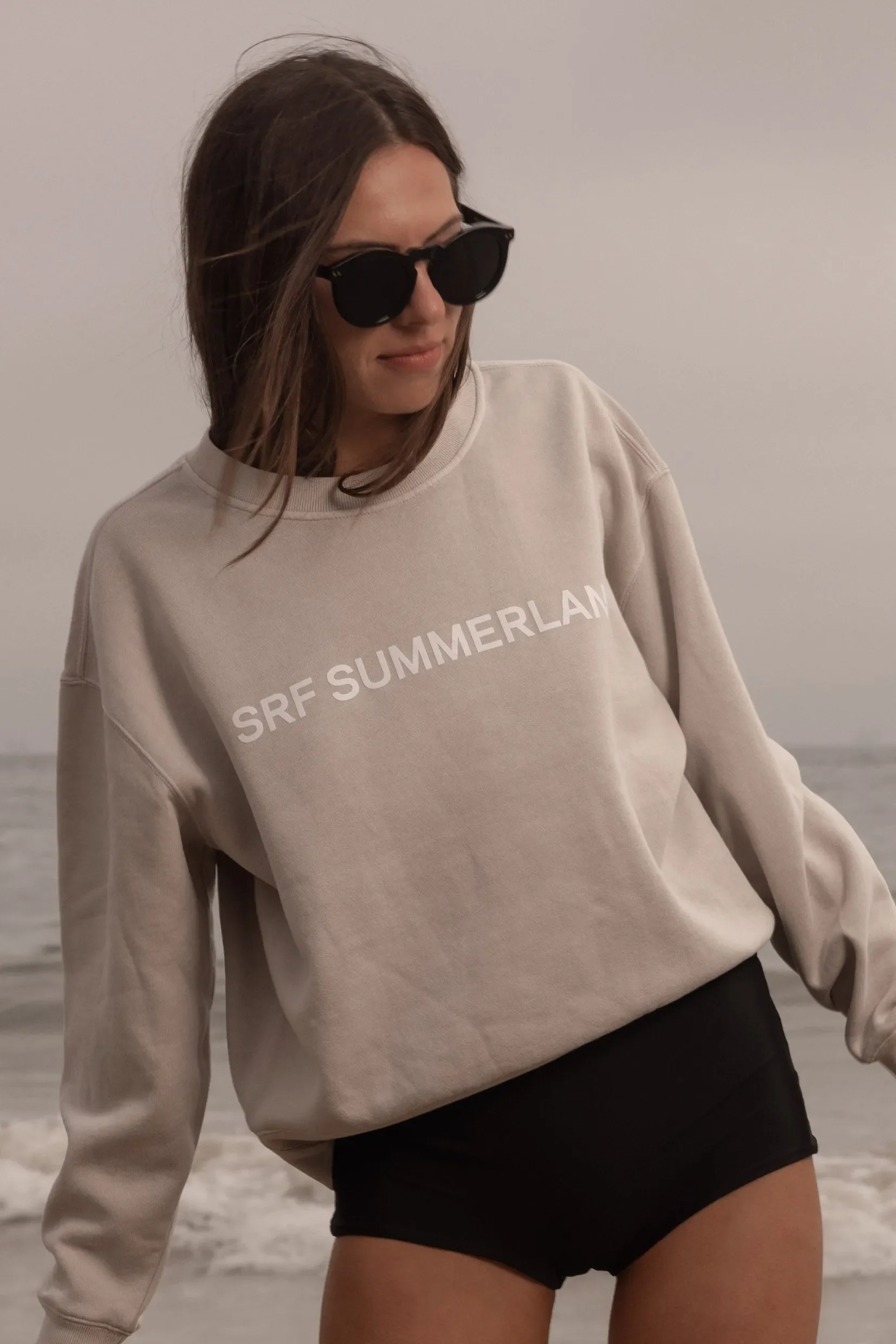 SRF SUMMERLAND Classic Crewneck - Faded Cream - Image 3