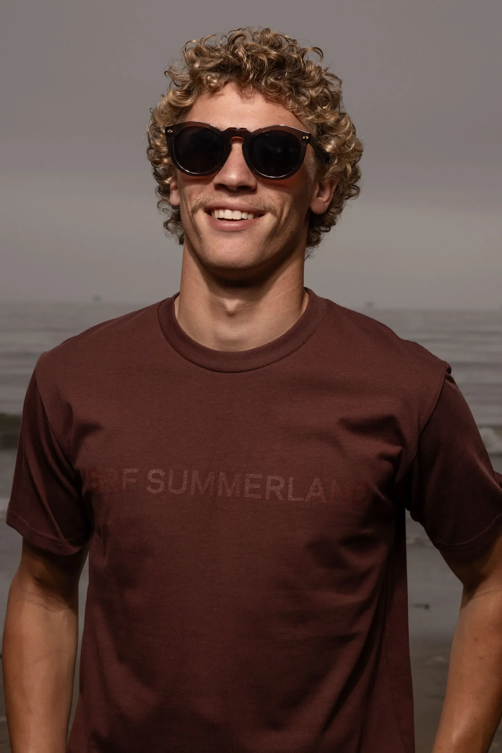 SRF SUMMERLAND Unisex Tee - Chocolate - Image 3