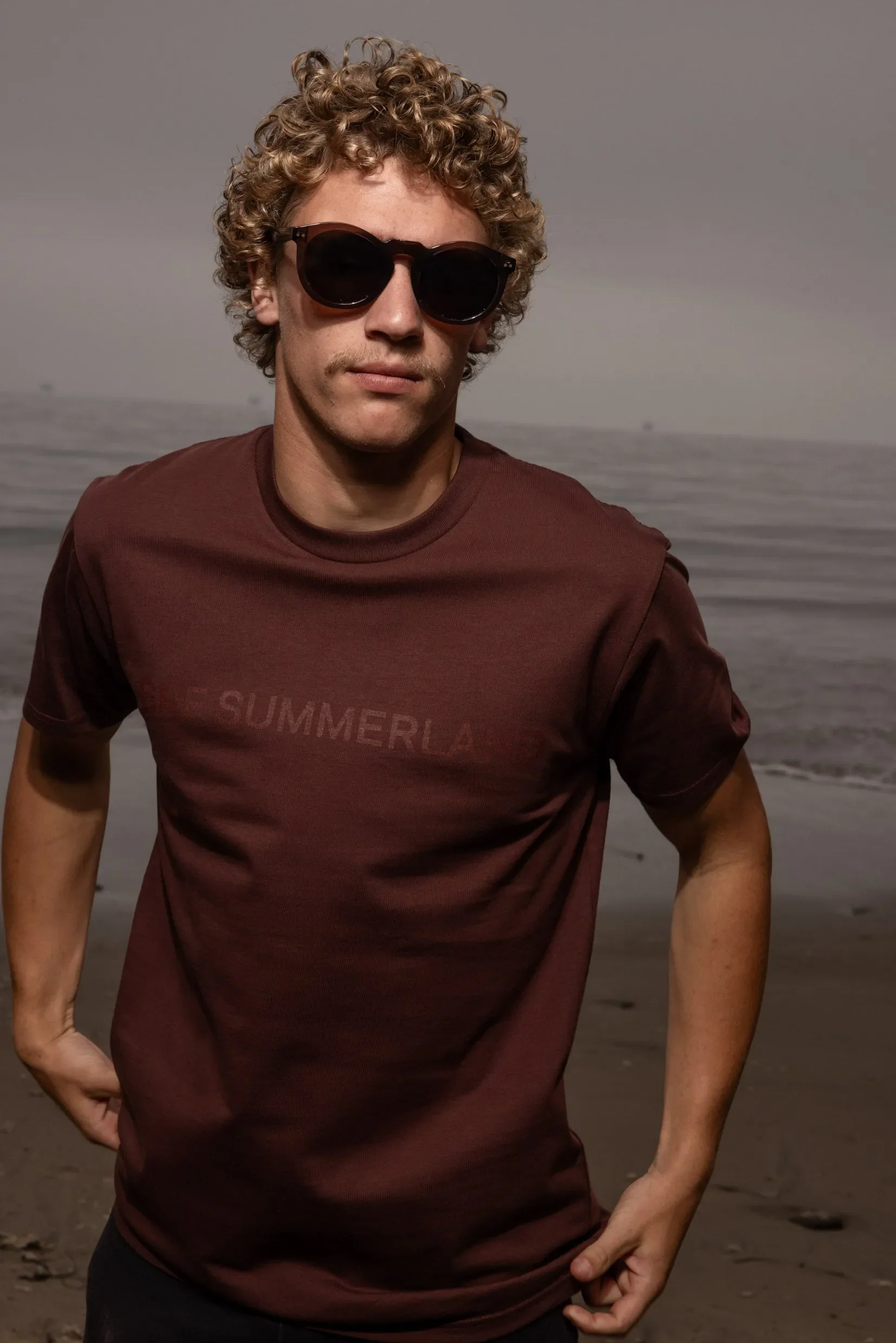 SRF SUMMERLAND Unisex Tee - Chocolate - Image 4