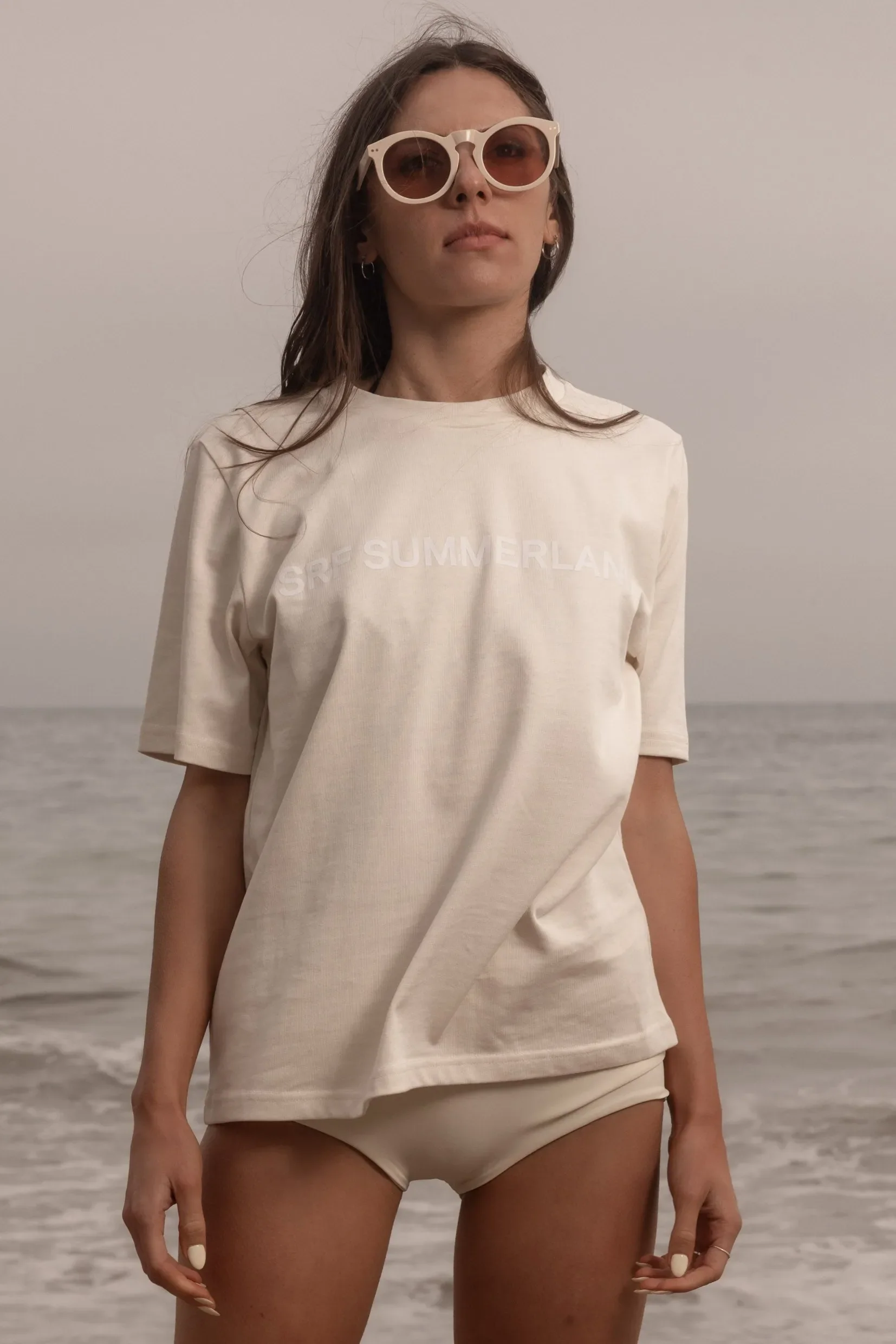 SRF SUMMERLAND Tee - White on Ivory - Image 5