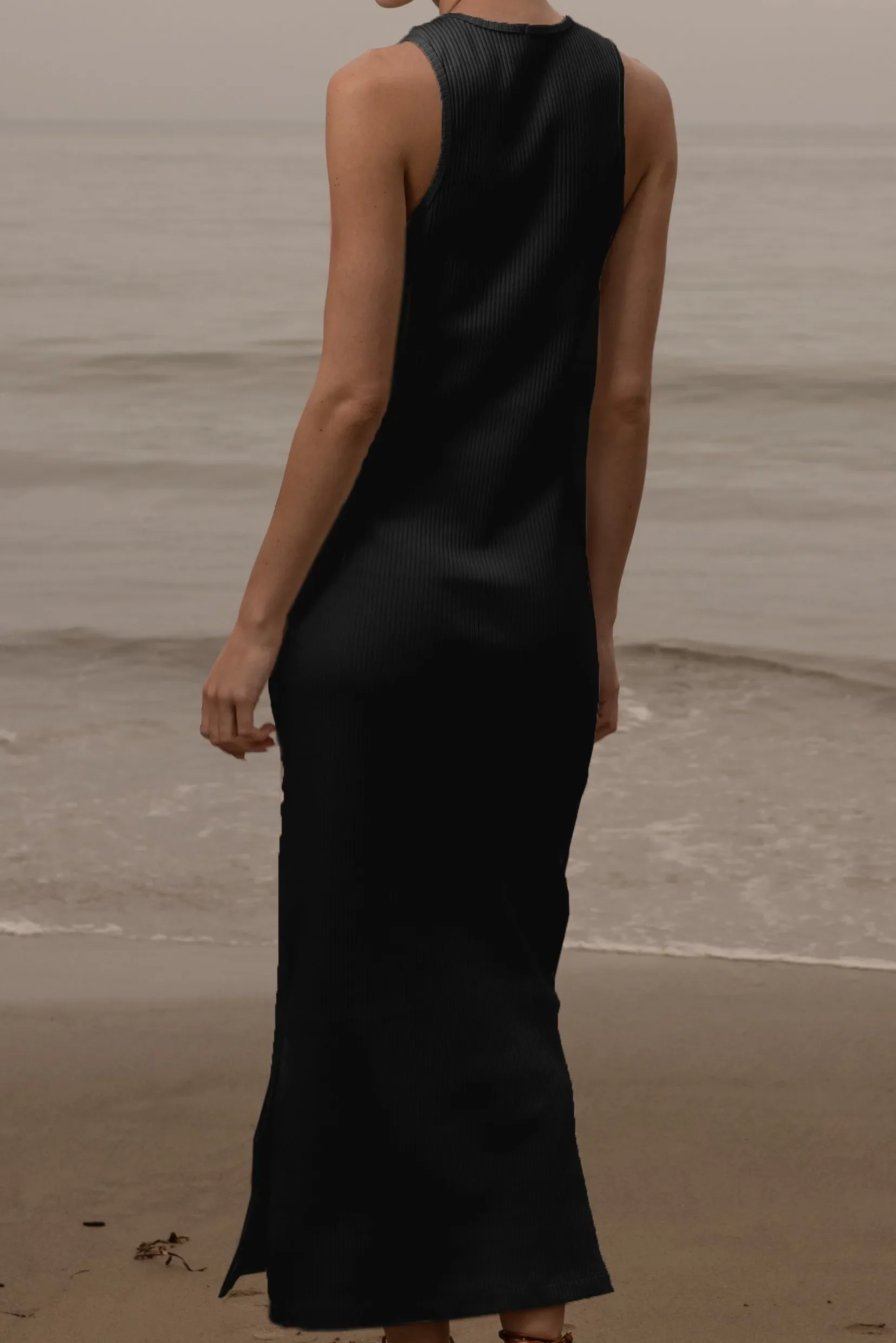 Stone Tank Dress - Black - Image 5