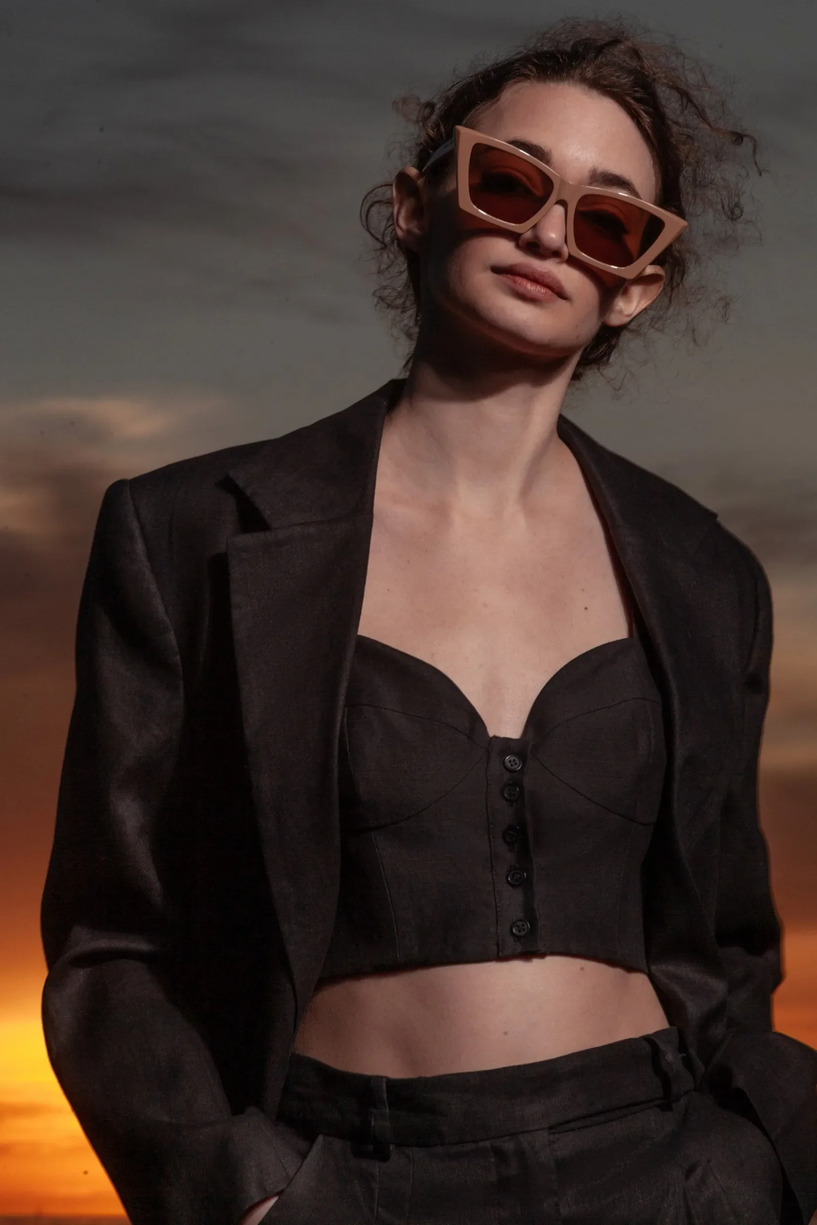 Wallace Blazer - Black Linen - Image 11