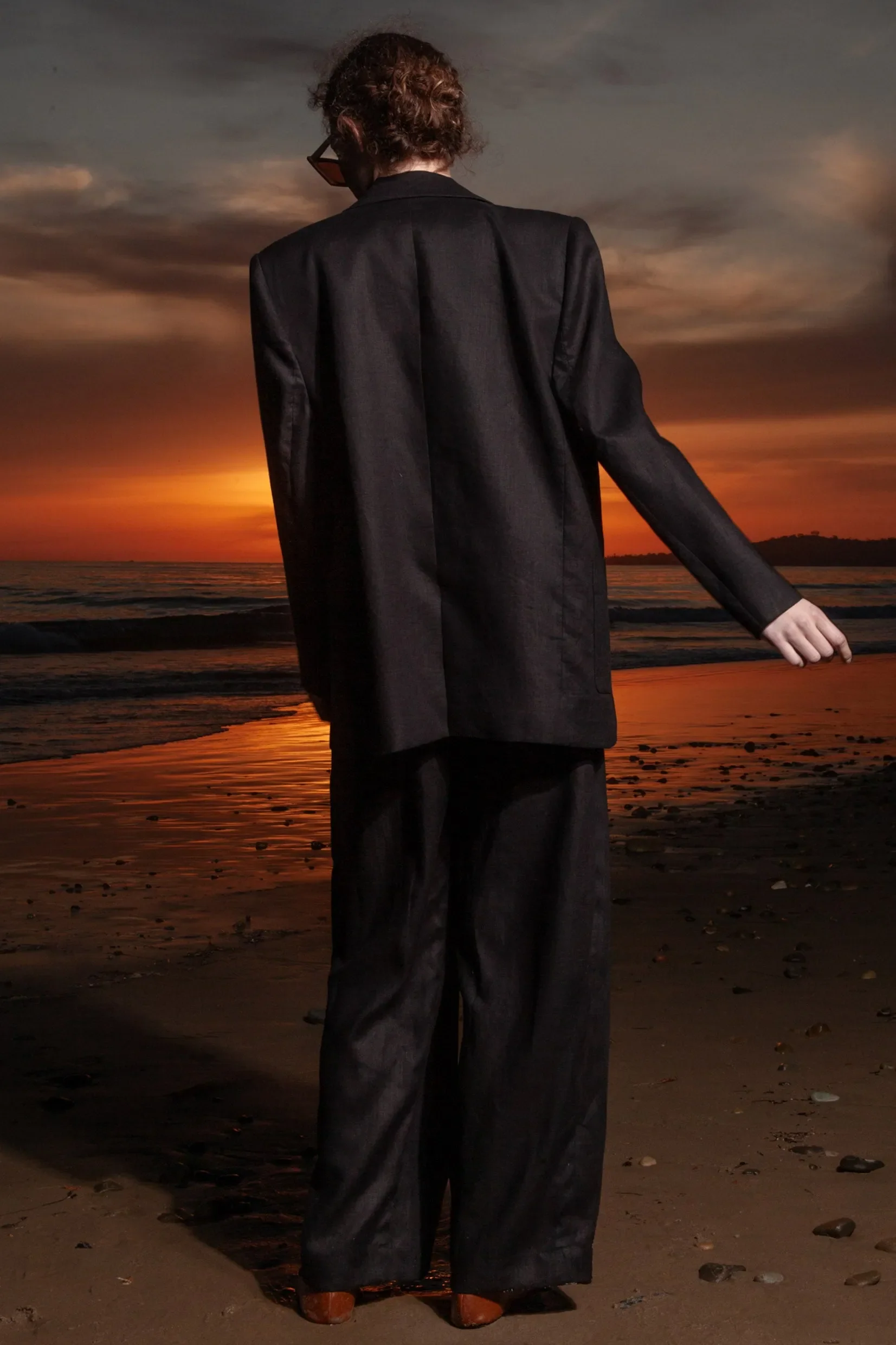 Wallace Blazer - Black Linen - Image 7