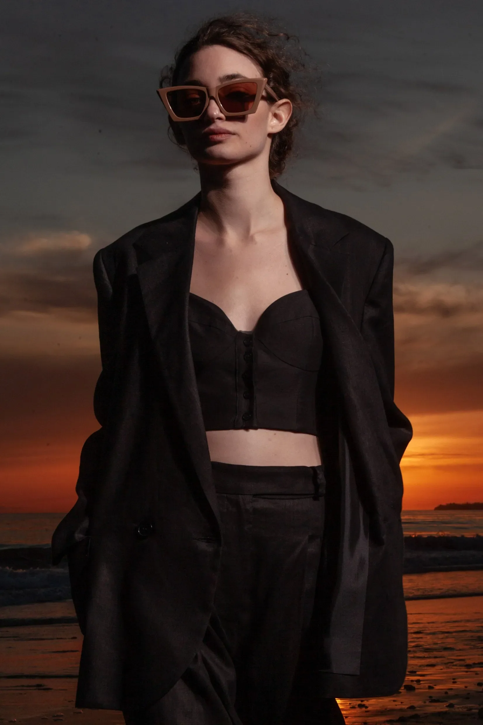 Wallace Blazer - Black Linen - Image 8
