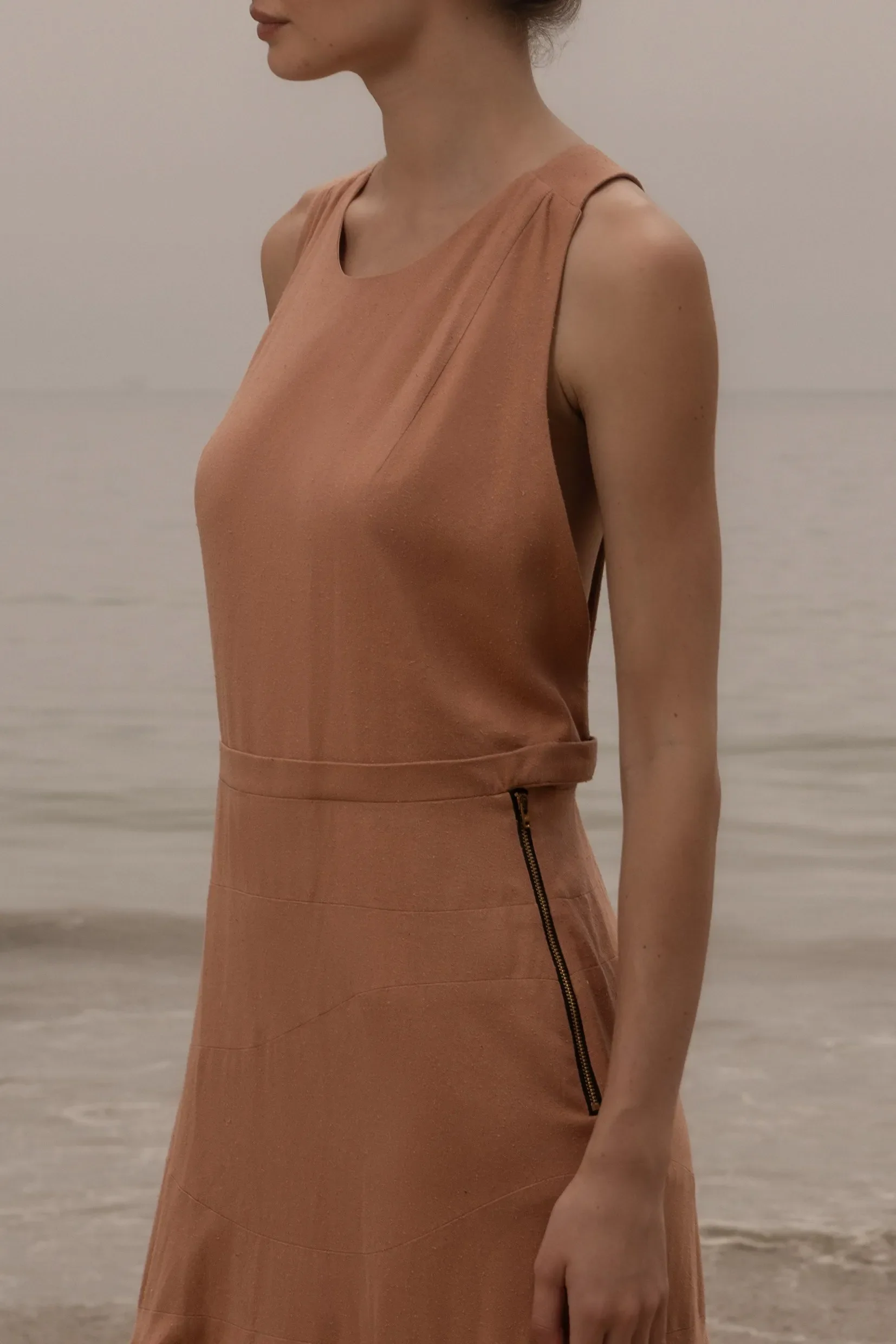 Windsor Gown - Blush Silk Noil - Image 5